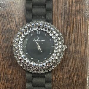 Vince Camuto Black Crystal Women's Watch